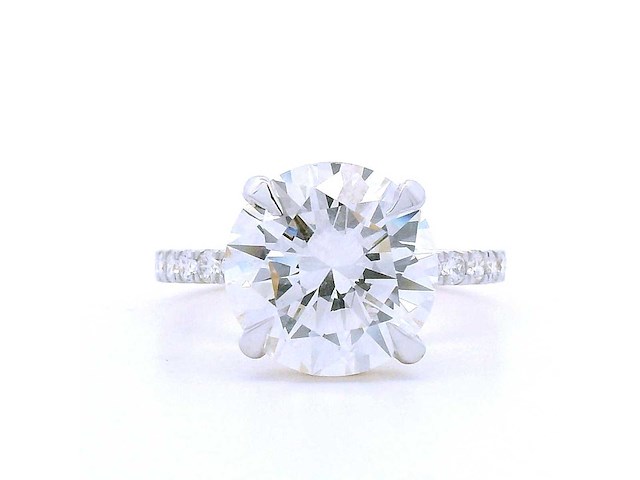 18 karaat geelgouden ring met 4,36 crt. diamant - afbeelding 6 van  6