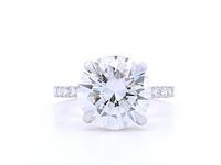 18 karaat geelgouden ring met 4,36 crt. diamant - afbeelding 6 van  6