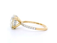 18 karaat geelgouden ring met 4,41 crt. diamant - afbeelding 3 van  7