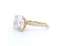 18 karaat geelgouden ring met 4,41 crt. diamant - afbeelding 4 van  7