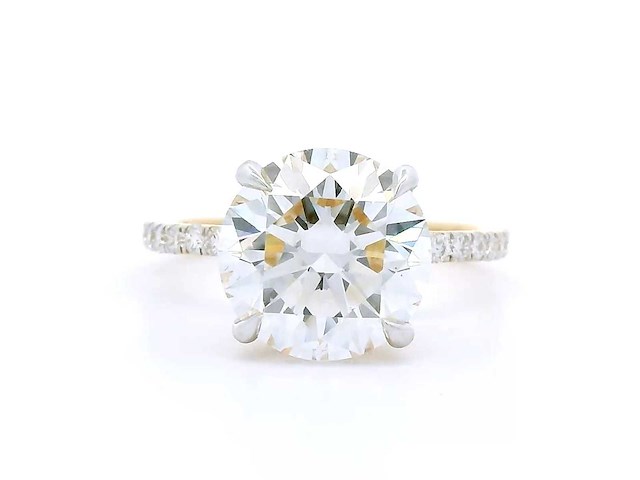 18 karaat geelgouden ring met 4,41 crt. diamant - afbeelding 5 van  7