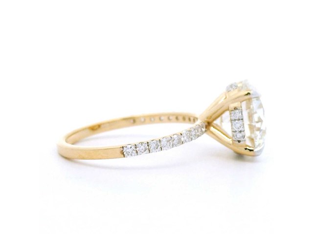 18 karaat geelgouden ring met 4,41 crt. diamant - afbeelding 7 van  7