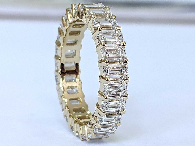 18 karaat geelgouden ring met 4,50 ct. diamant - afbeelding 4 van  6