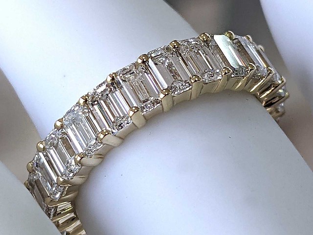 18 karaat geelgouden ring met 4,50 ct. diamant - afbeelding 5 van  6