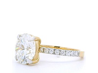 18 karaat geelgouden ring met 4,56 crt. diamant - afbeelding 4 van  8