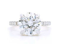 18 karaat geelgouden ring met 4,56 crt. diamant - afbeelding 7 van  8