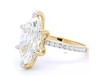 18 karaat geelgouden ring met 4,66 crt diamant