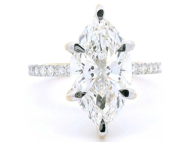 18 karaat geelgouden ring met 4,66 crt diamant - afbeelding 4 van  8