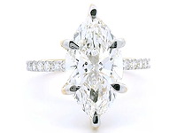 18 karaat geelgouden ring met 4,66 crt diamant - afbeelding 4 van  8