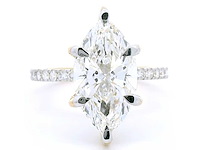 18 karaat geelgouden ring met 4,66 crt diamant - afbeelding 5 van  8