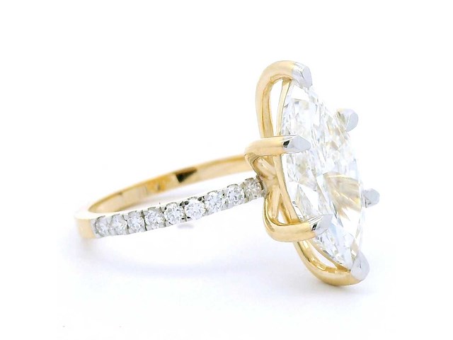 18 karaat geelgouden ring met 4,66 crt diamant - afbeelding 6 van  8