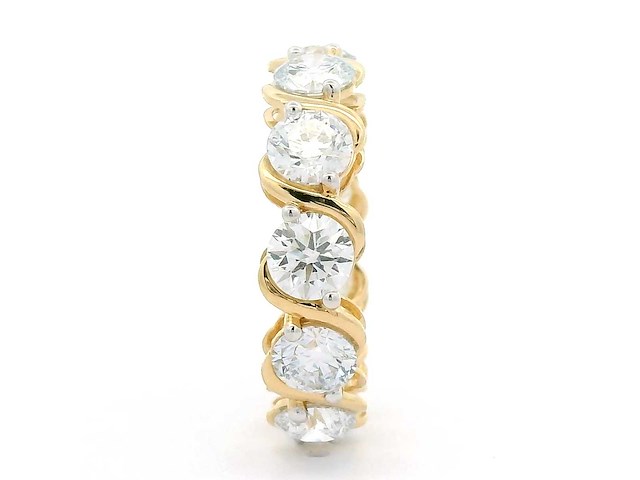 18 karaat geelgouden ring met 5,14 crt. diamant - afbeelding 11 van  11