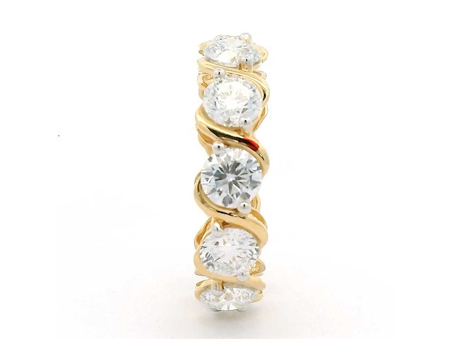 18 karaat geelgouden ring met 5,14 crt. diamant - afbeelding 4 van  11