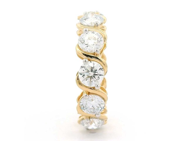 18 karaat geelgouden ring met 5,14 crt. diamant - afbeelding 7 van  11