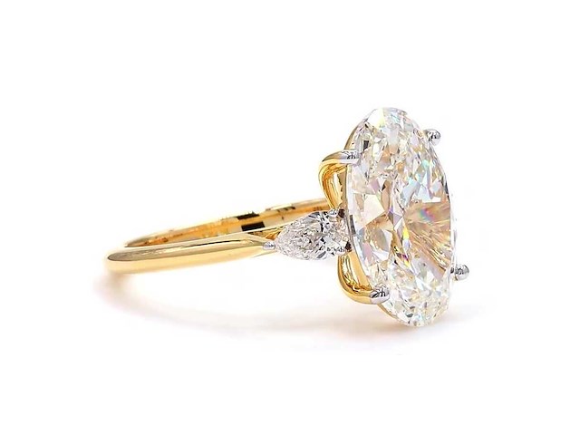 18 karaat geelgouden ring met 5,42 ct. diamant - afbeelding 4 van  8