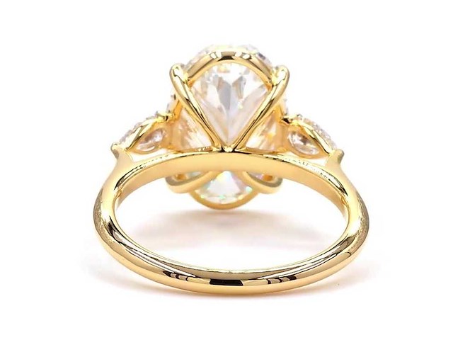 18 karaat geelgouden ring met 5,42 ct. diamant - afbeelding 5 van  8