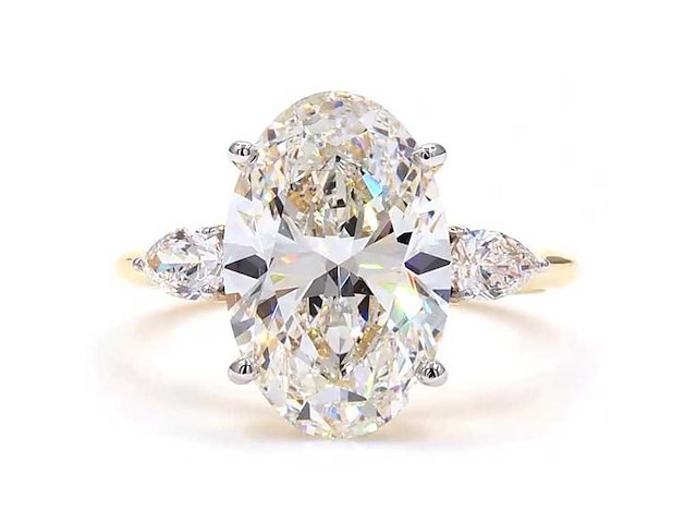 18 karaat geelgouden ring met 5,42 ct. diamant - afbeelding 6 van  8