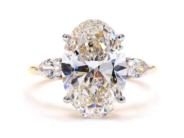 18 karaat geelgouden ring met 5,42 ct. diamant - afbeelding 8 van  8