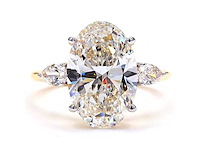 18 karaat geelgouden ring met 5,42 ct. diamant - afbeelding 8 van  8