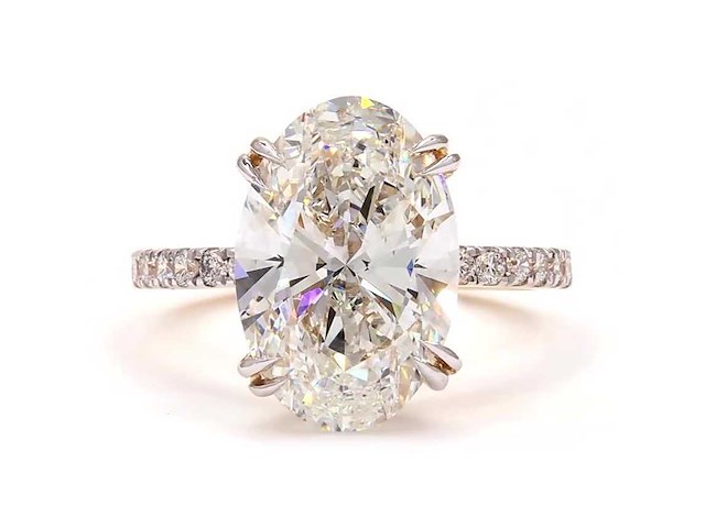 18 karaat geelgouden ring met 5,45 ct. diamant - afbeelding 1 van  1