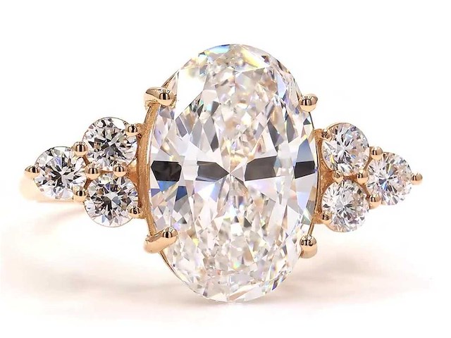 18 karaat geelgouden ring met 5,62 ct. diamant - afbeelding 8 van  8