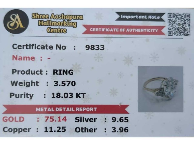 18 karaat geelgouden ring met 5,62 ct. diamant - afbeelding 3 van  7