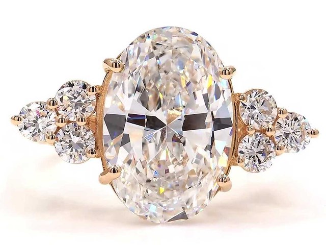 18 karaat geelgouden ring met 5,62 ct. diamant - afbeelding 4 van  7
