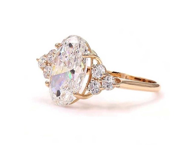 18 karaat geelgouden ring met 5,62 ct. diamant - afbeelding 7 van  7
