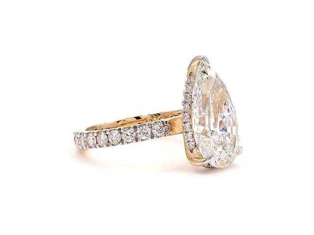 18 karaat geelgouden ring met 5,81 ct. diamant - afbeelding 3 van  5