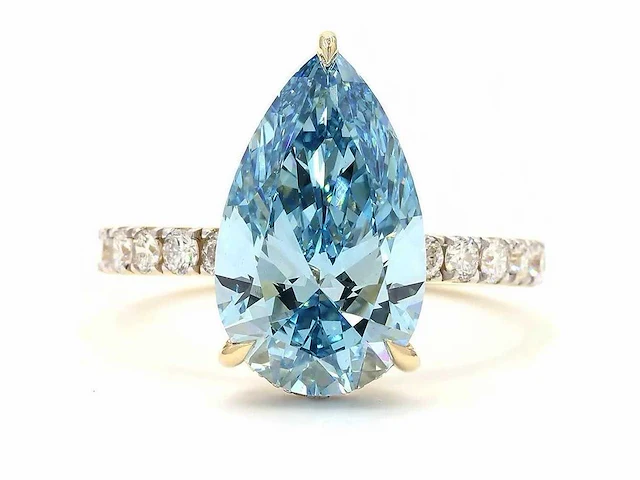 18 karaat geelgouden ring met 5,81 ct. diamant - afbeelding 2 van  11