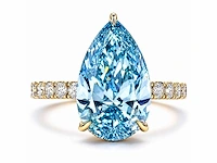 18 karaat geelgouden ring met 5,81 ct. diamant