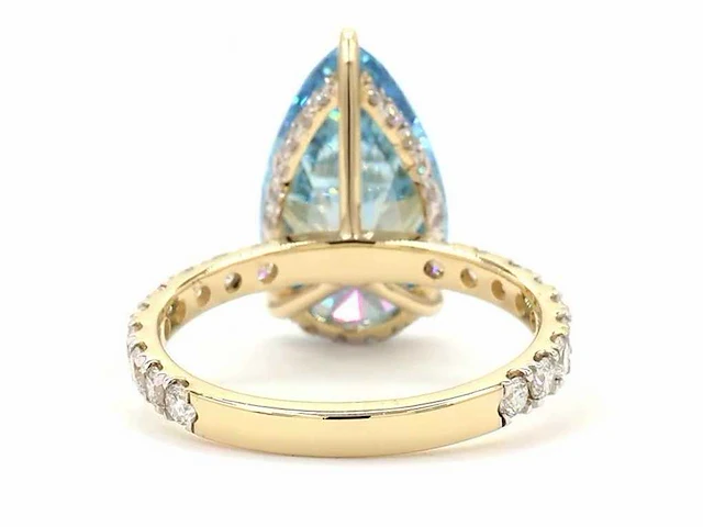 18 karaat geelgouden ring met 5,81 ct. diamant - afbeelding 7 van  11