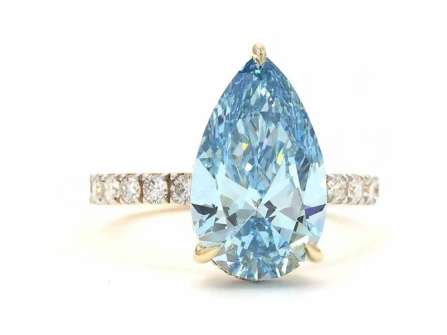 18 karaat geelgouden ring met 5,81 ct. diamant - afbeelding 10 van  11
