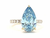 18 karaat geelgouden ring met 5,81 ct. diamant - afbeelding 10 van  11
