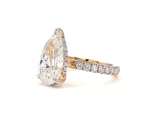 18 karaat geelgouden ring met 5,81 ct. diamant - afbeelding 1 van  9