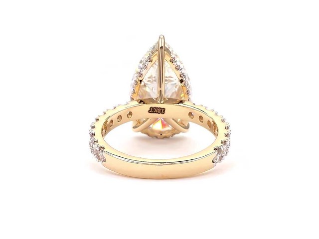 18 karaat geelgouden ring met 5,81 ct. diamant - afbeelding 5 van  9