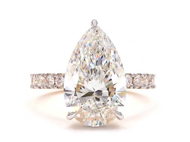 18 karaat geelgouden ring met 5,81 ct. diamant - afbeelding 6 van  9