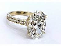 18 karaat geelgouden ring met 5,90 crt. diamant - afbeelding 4 van  8