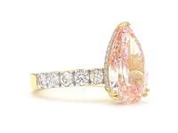 18 karaat geelgouden ring met 6,01 ct. diamant - afbeelding 5 van  8