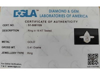 18 karaat geelgouden ring met 6,07 ct. diamant - afbeelding 2 van  5