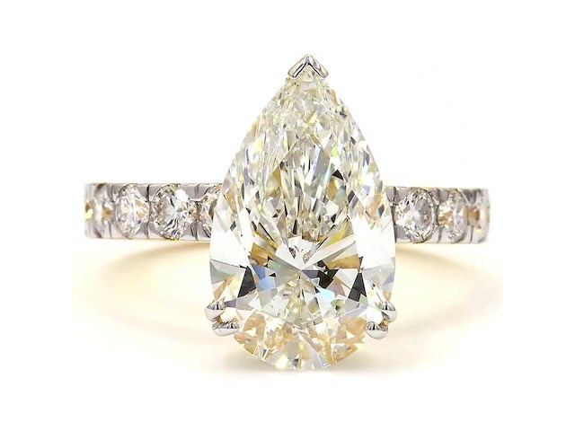 18 karaat geelgouden ring met 6,07 ct. diamant - afbeelding 5 van  5