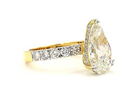 18 karaat geelgouden ring met 6,07 ct. diamant - afbeelding 3 van  7