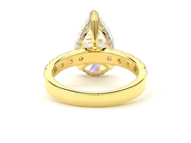 18 karaat geelgouden ring met 6,07 ct. diamant - afbeelding 5 van  7