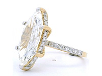 18 karaat geelgouden ring met 6,35 crt. diamant - afbeelding 4 van  8