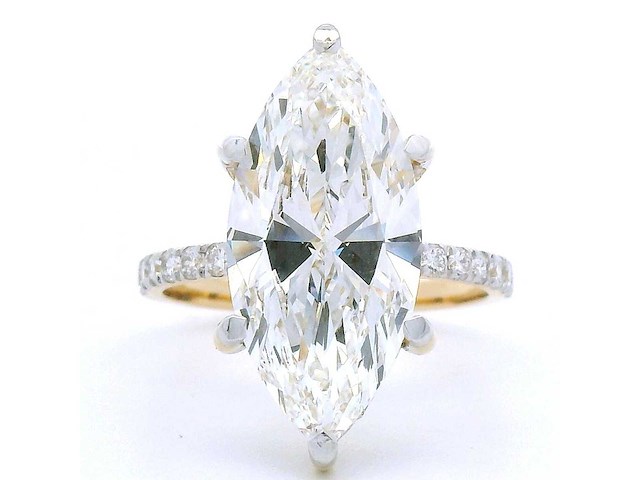 18 karaat geelgouden ring met 6,35 crt. diamant - afbeelding 5 van  8