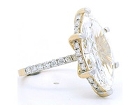 18 karaat geelgouden ring met 6,35 crt. diamant - afbeelding 6 van  8