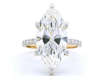 18 karaat geelgouden ring met 6,35 crt. diamant - afbeelding 5 van  8