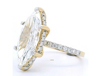 18 karaat geelgouden ring met 6,35 crt. diamant - afbeelding 7 van  8