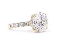 18 karaat geelgouden ring met 7,02 ct. diamant - afbeelding 4 van  9