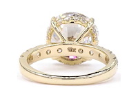 18 karaat geelgouden ring met 7,02 ct. diamant - afbeelding 6 van  9